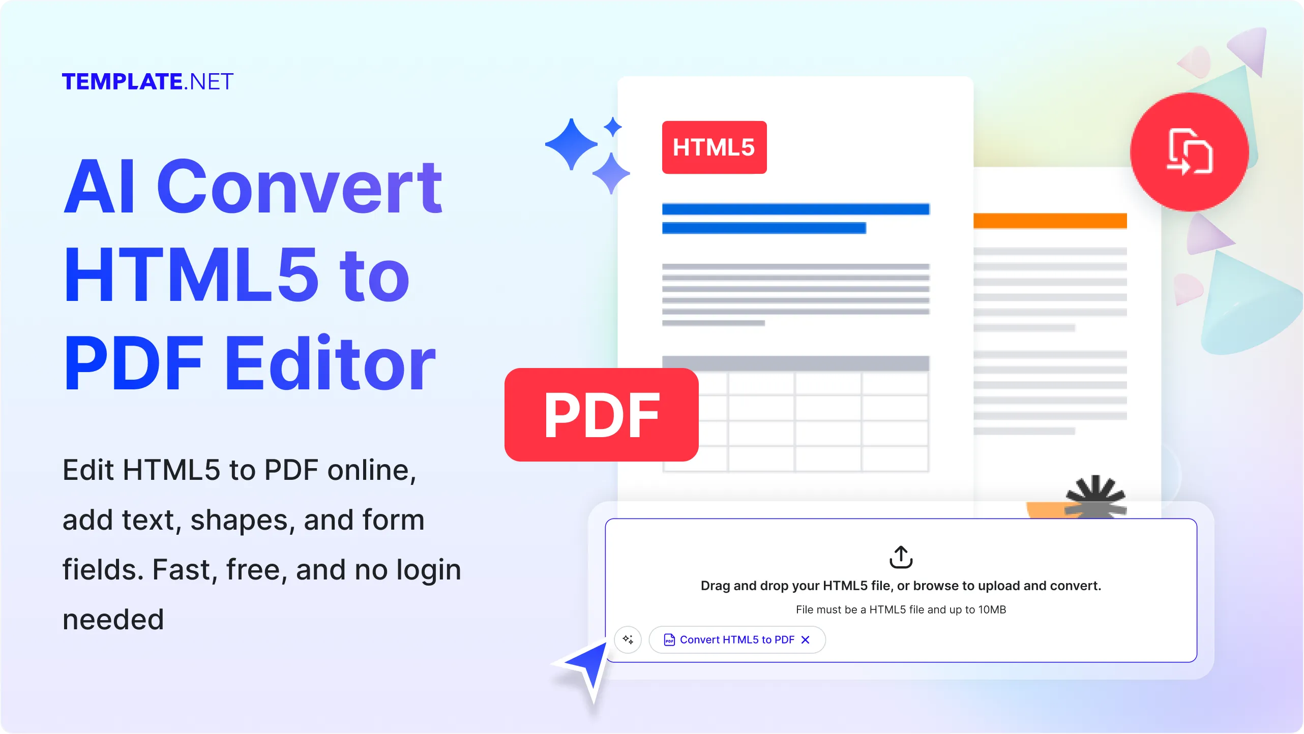 Free AI Convert HTML5 to PDF Editor, Free Convert HTML5 to PDF Online